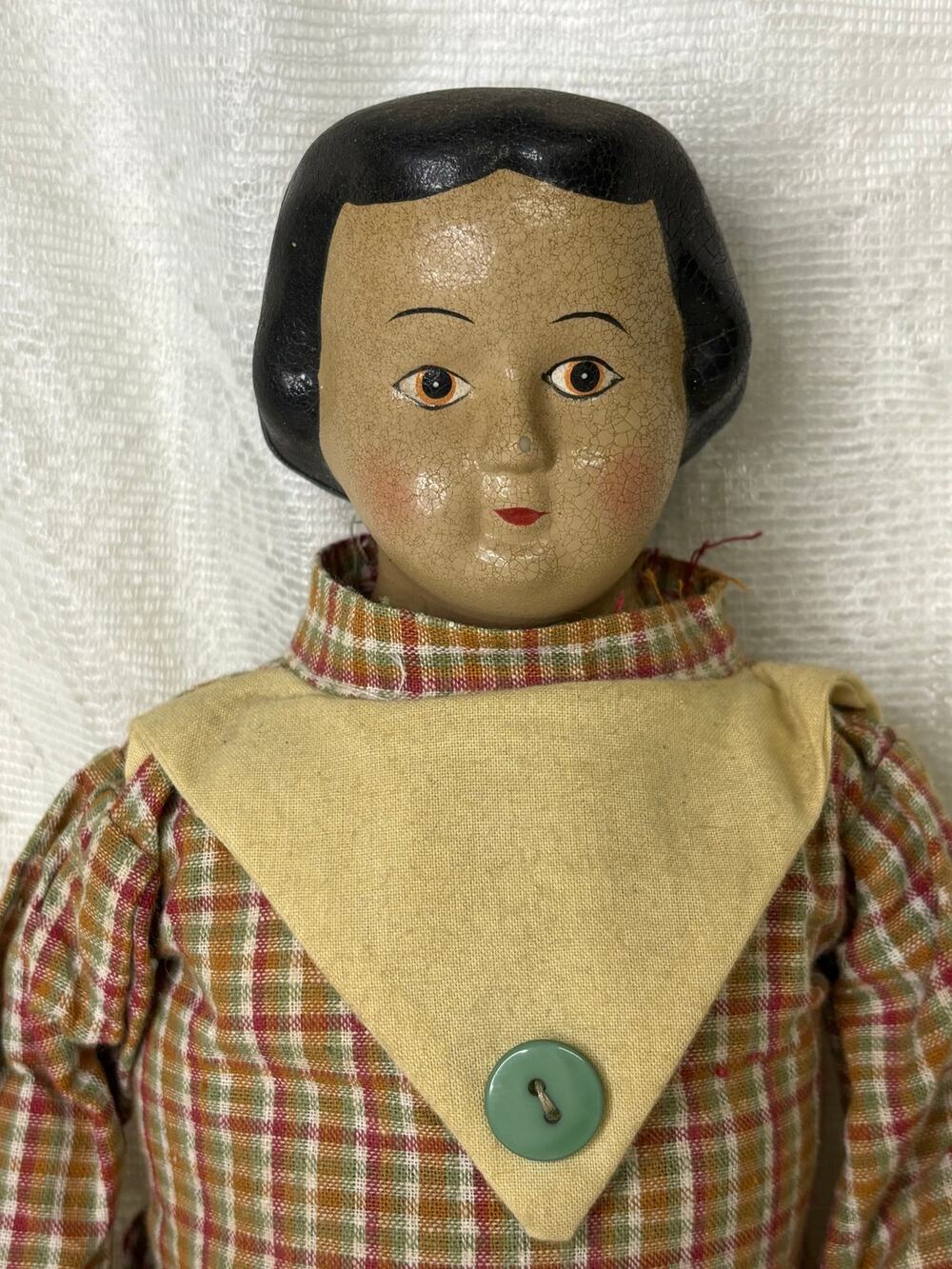 Vintage Primitive Greiner Style Doll Reproduction 6283 Collectible Chip Nose 90s